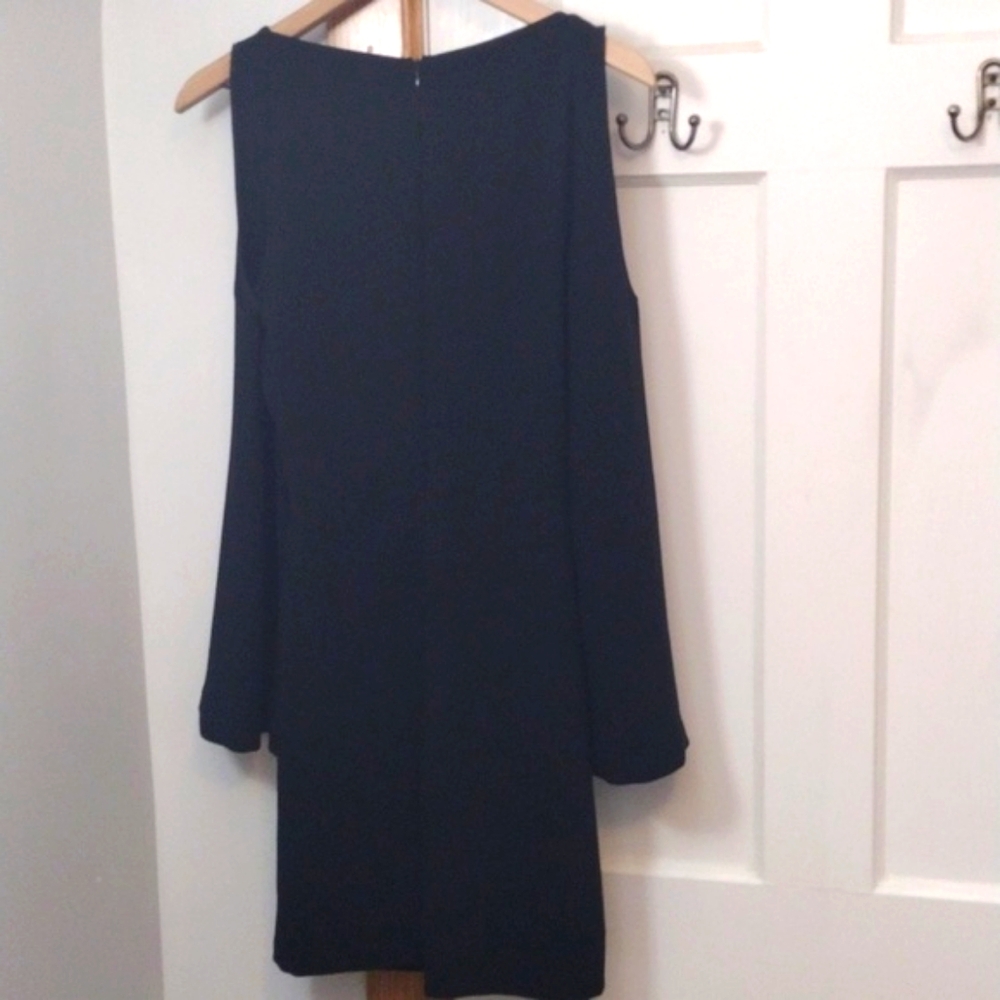 Sexy Elegance Black Mini Dress Size S Cold Shoulder Bailey 44 - Picture 4 of 12